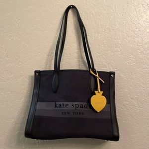 Kate Spade navy blue tote bag